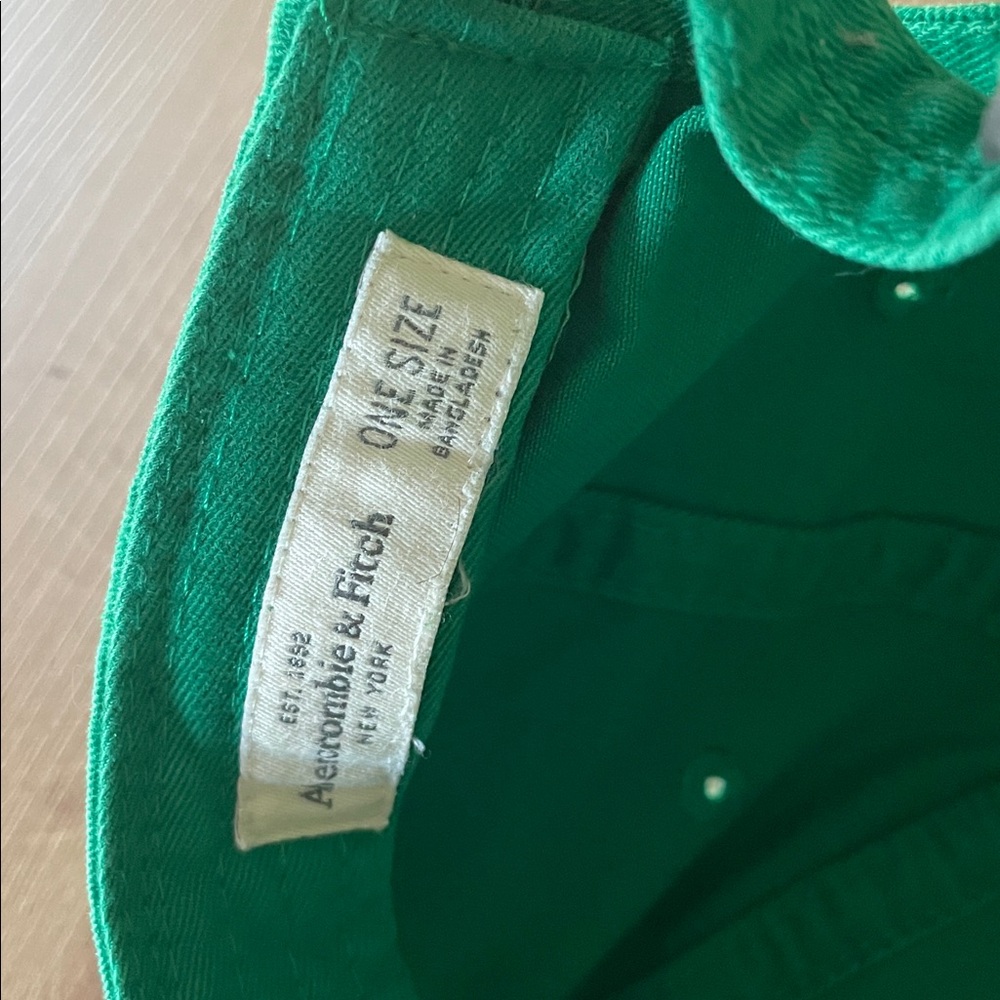 Abercrombie Fitch Green Baseball Hat Adjustable - Picture 5 of 6